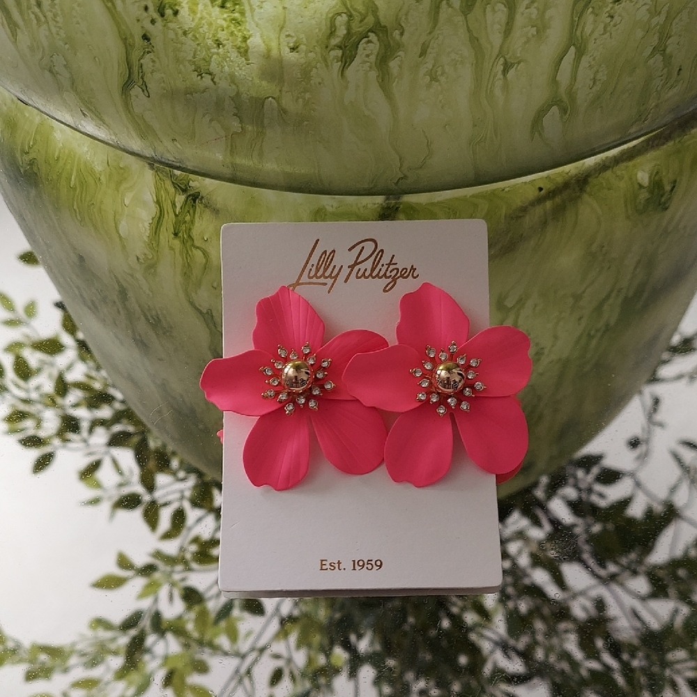 Lilly Pulitzer Pink Floral Earrings